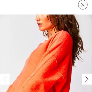 Free People Luna Pullover - never worn size s/p in cherry glow